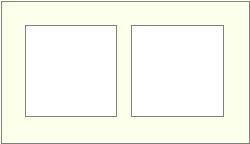2 square apertures hangs horizontal