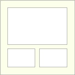 3 apertures 1 large plus 2 small rectangles