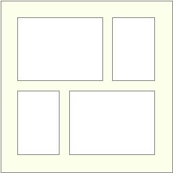 4 rectangle mixed size apertures