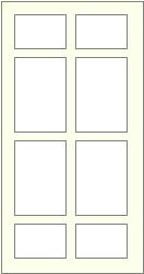 8 aperture with 4 portrait and 4 landscape hangs vertical