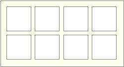 8 square apertures landscape
