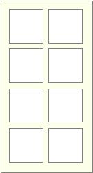 8 square apertures portrait hanging