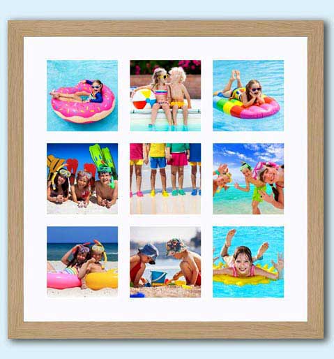Photo collages printed and framed