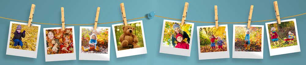 Photos printed and framed in multi photo collage frames