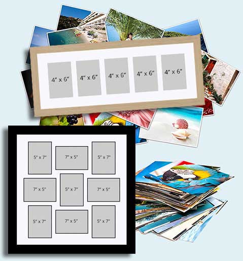 Multi aperture photo frames