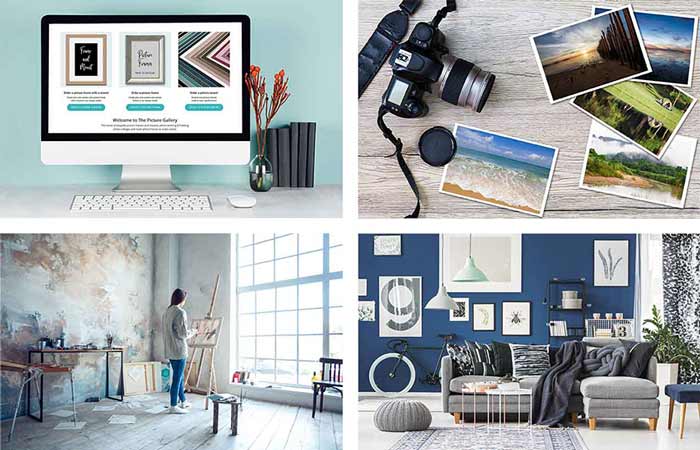 Picture frames and mount tips