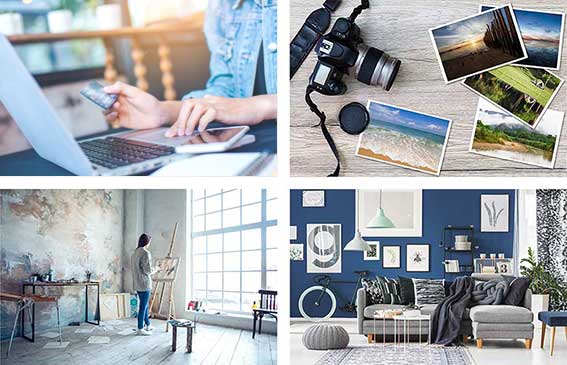 Picture frames and mount tips